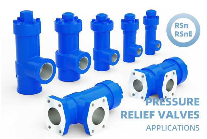 Product Descriptions, Functions, and Applications of Rickmeier RSn and RSnE Pressure relief valves