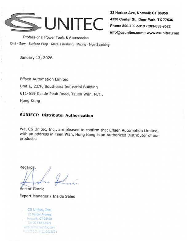 Cs unitec Authorization Certificate
